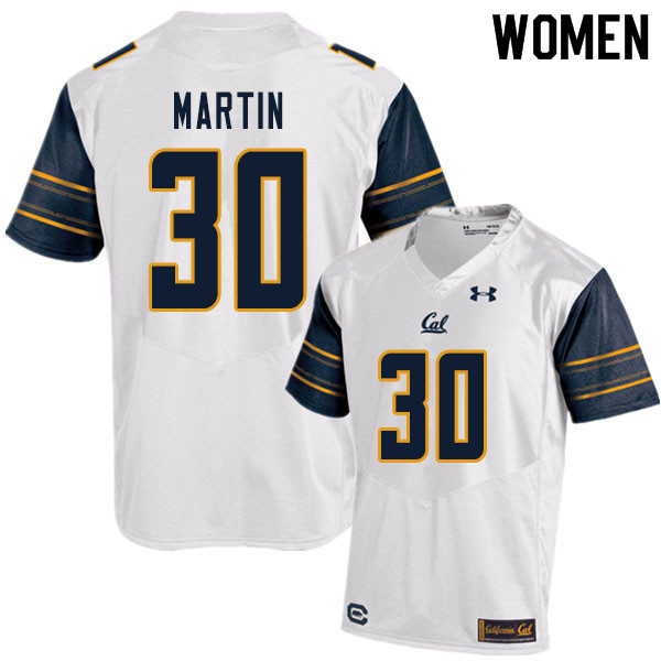 Women #30 Jaylen Martin Cal Bears UA College Football Jerseys Sale-White